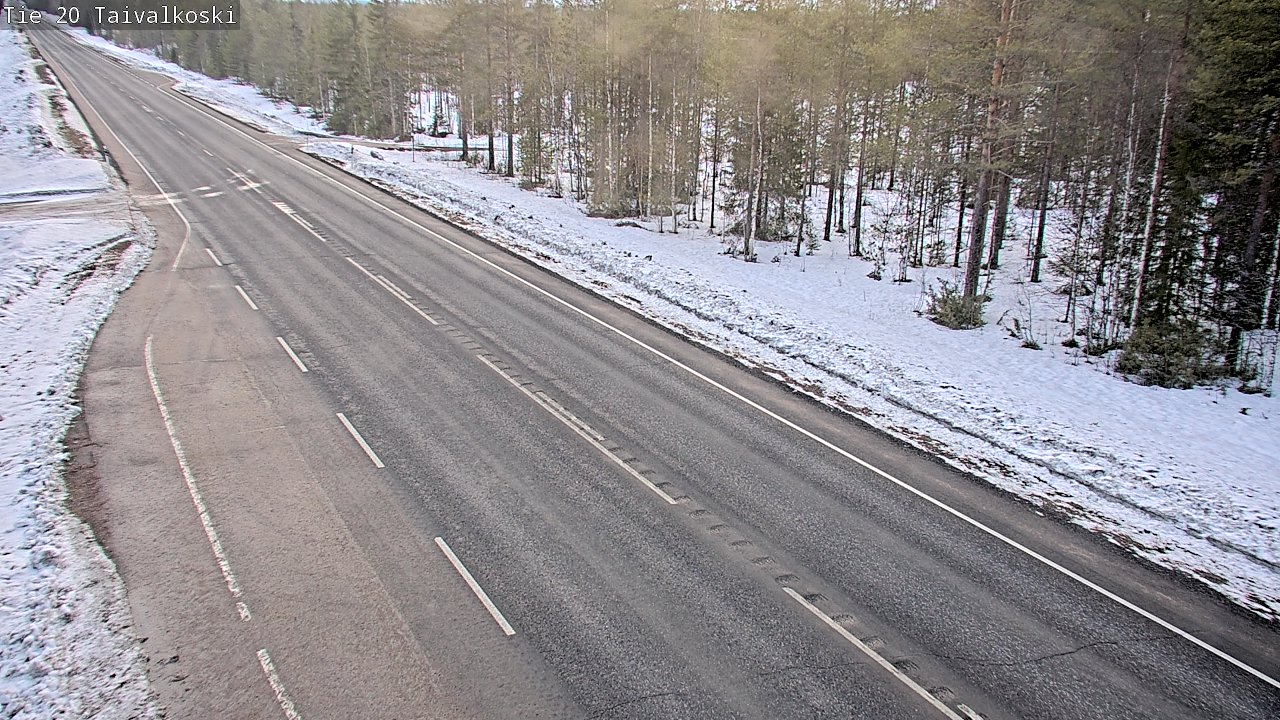 Weather Camera Image Väg 20 Taivalkoski, Taivalkoski, Pohjois-Pohjanmaa