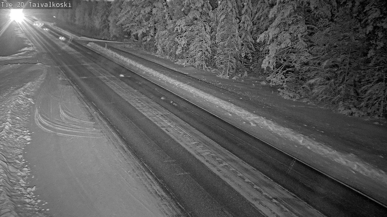 Weather Camera Image Väg 20 Taivalkoski, Taivalkoski, Pohjois-Pohjanmaa