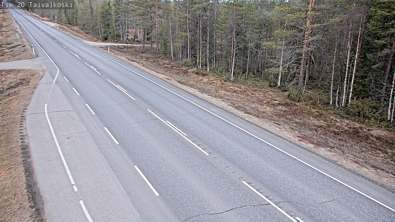 Weather Camera Image Väg 20 Taivalkoski, Taivalkoski, Pohjois-Pohjanmaa