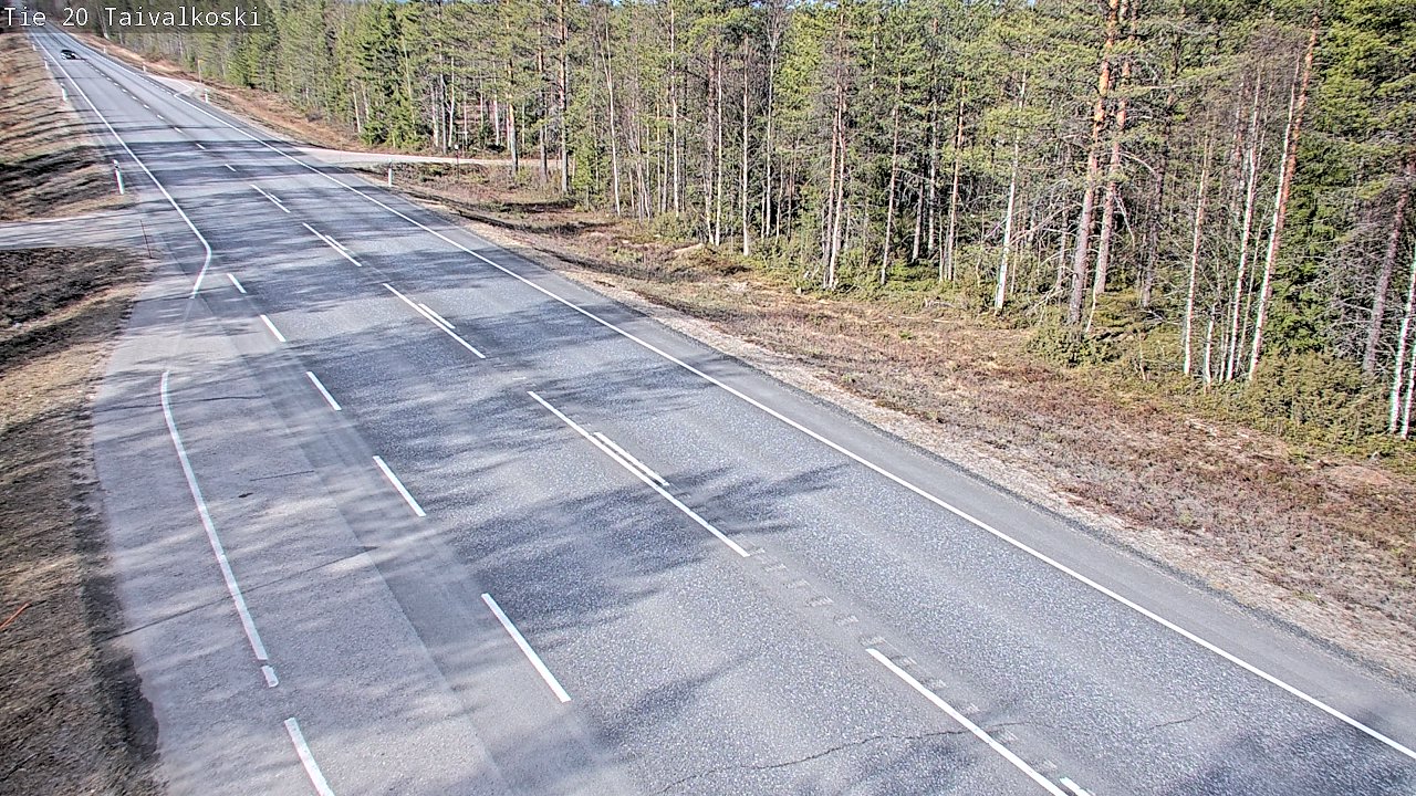 Weather Camera Image Väg 20 Taivalkoski, Taivalkoski, Pohjois-Pohjanmaa