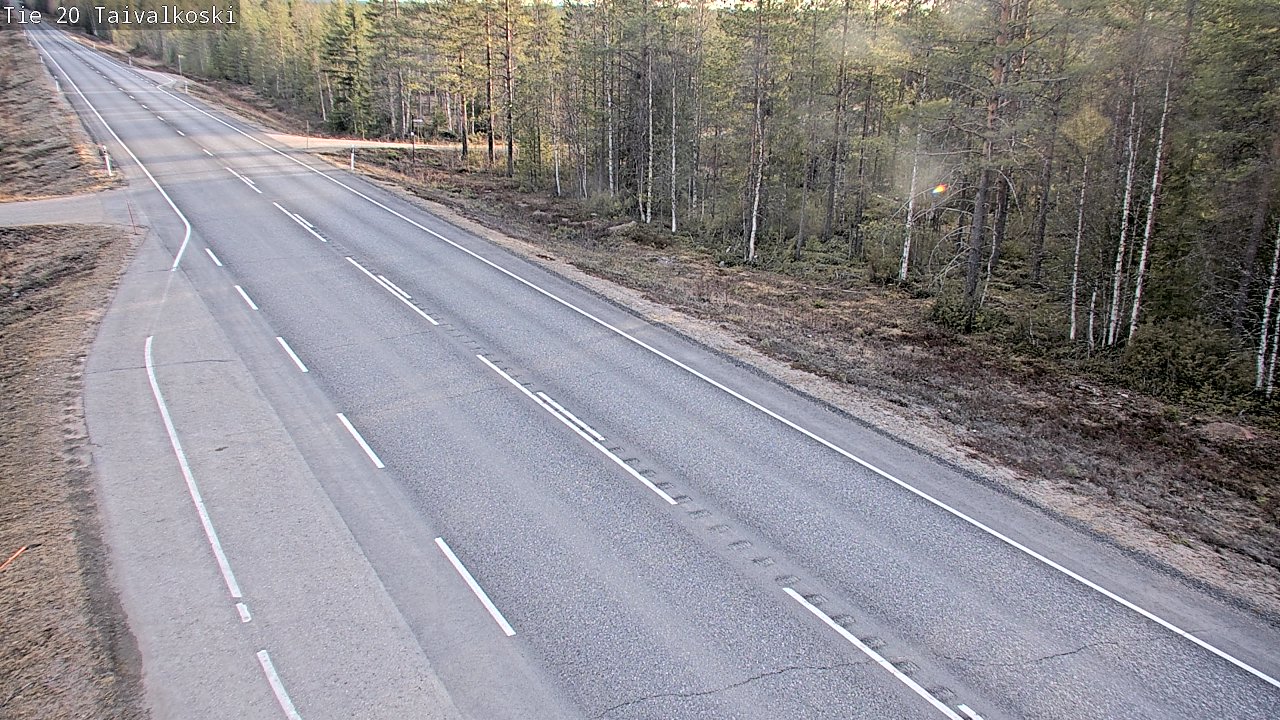 Weather Camera Image Road 20 Taivalkoski, Taivalkoski, Pohjois-Pohjanmaa