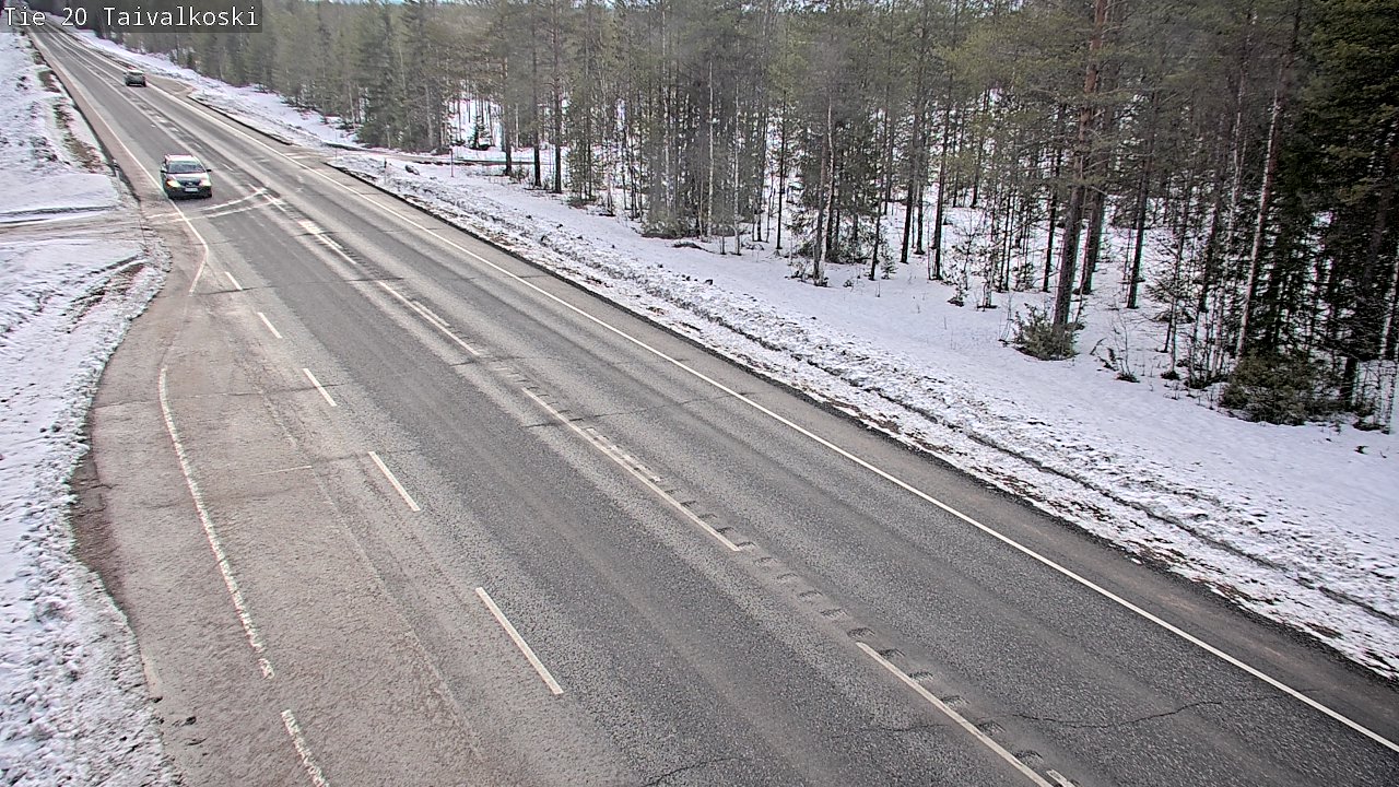 Weather Camera Image Väg 20 Taivalkoski, Taivalkoski, Pohjois-Pohjanmaa