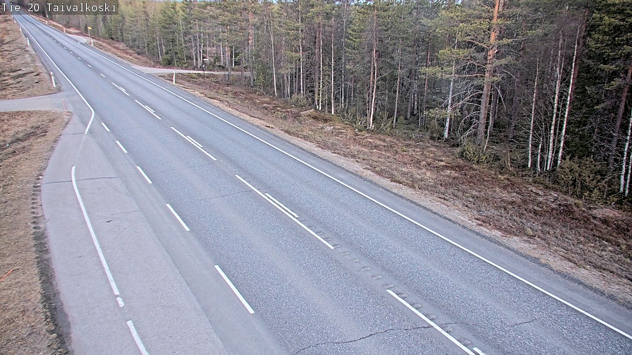 Weather Camera Image Road 20 Taivalkoski, Taivalkoski, Pohjois-Pohjanmaa