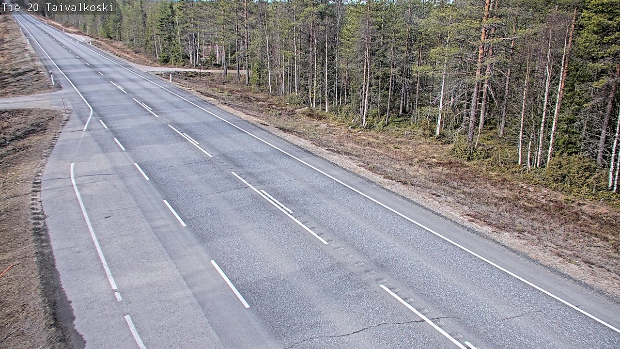 Weather Camera Image Road 20 Taivalkoski, Taivalkoski, Pohjois-Pohjanmaa