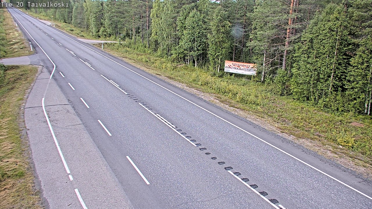 Weather Camera Image Road 20 Taivalkoski, Taivalkoski, Pohjois-Pohjanmaa