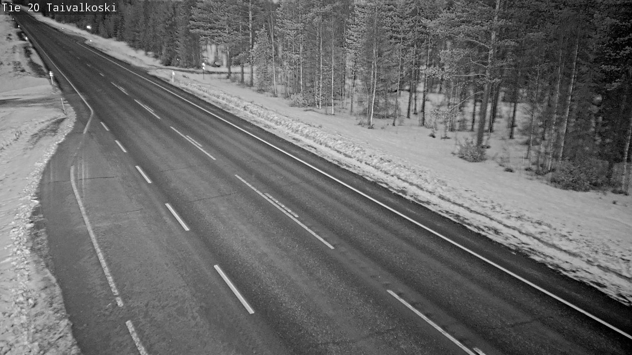 Weather Camera Image Väg 20 Taivalkoski, Taivalkoski, Pohjois-Pohjanmaa