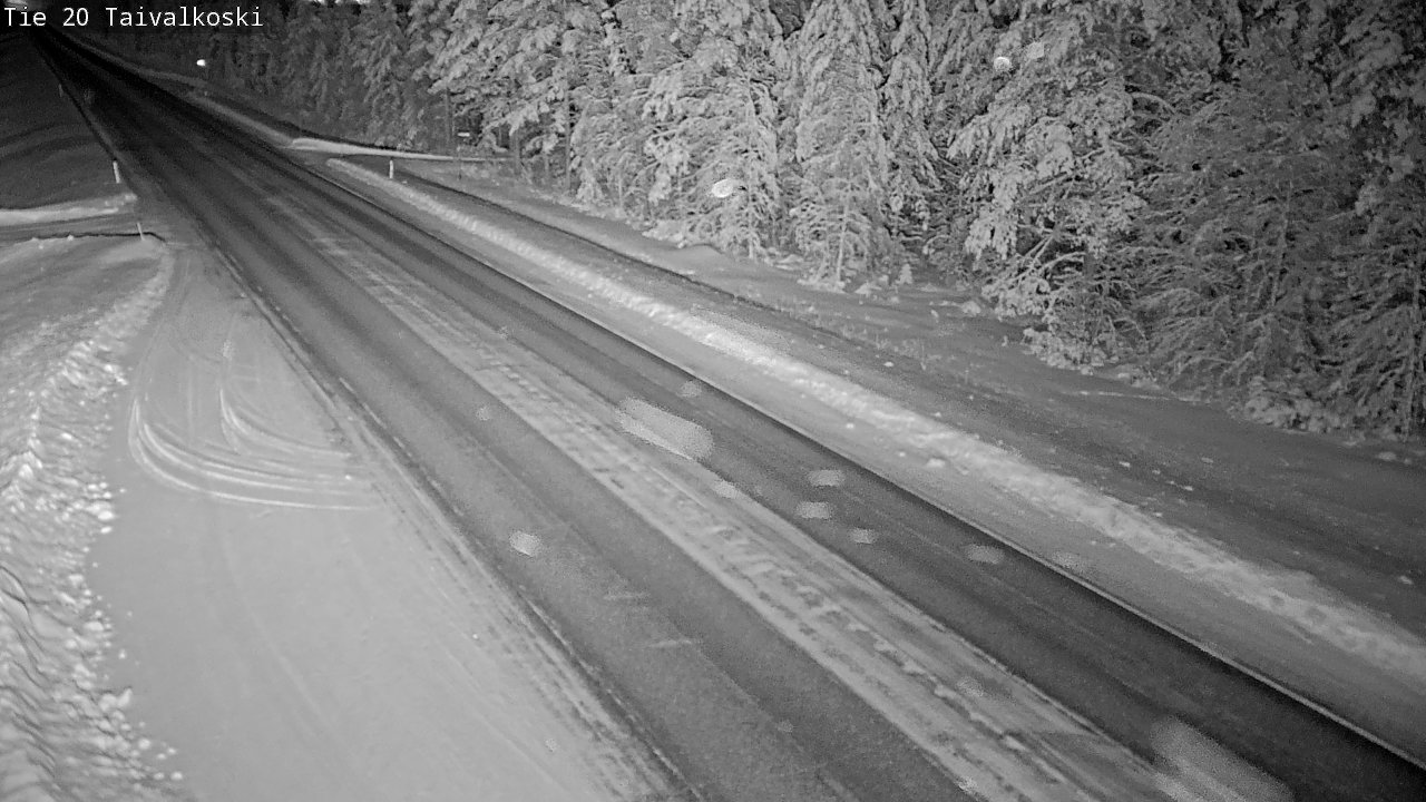 Weather Camera Image Väg 20 Taivalkoski, Taivalkoski, Pohjois-Pohjanmaa