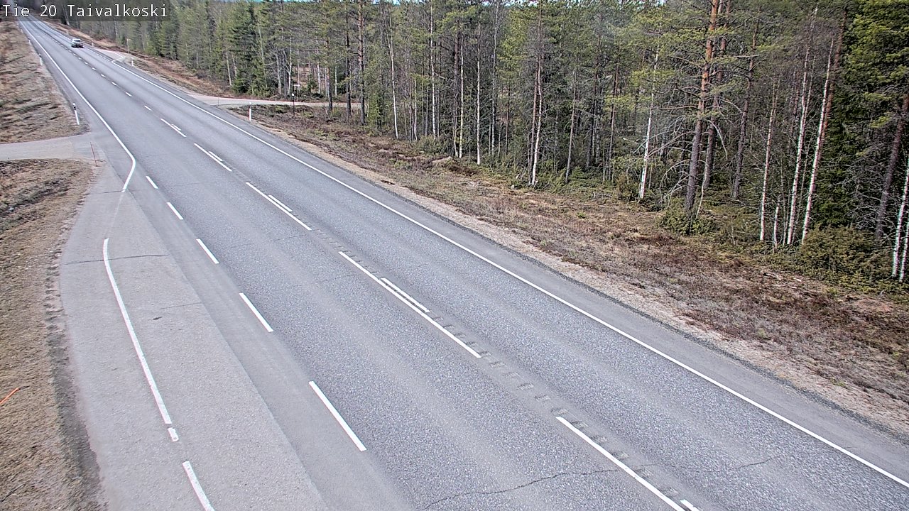 Weather Camera Image Road 20 Taivalkoski, Taivalkoski, Pohjois-Pohjanmaa