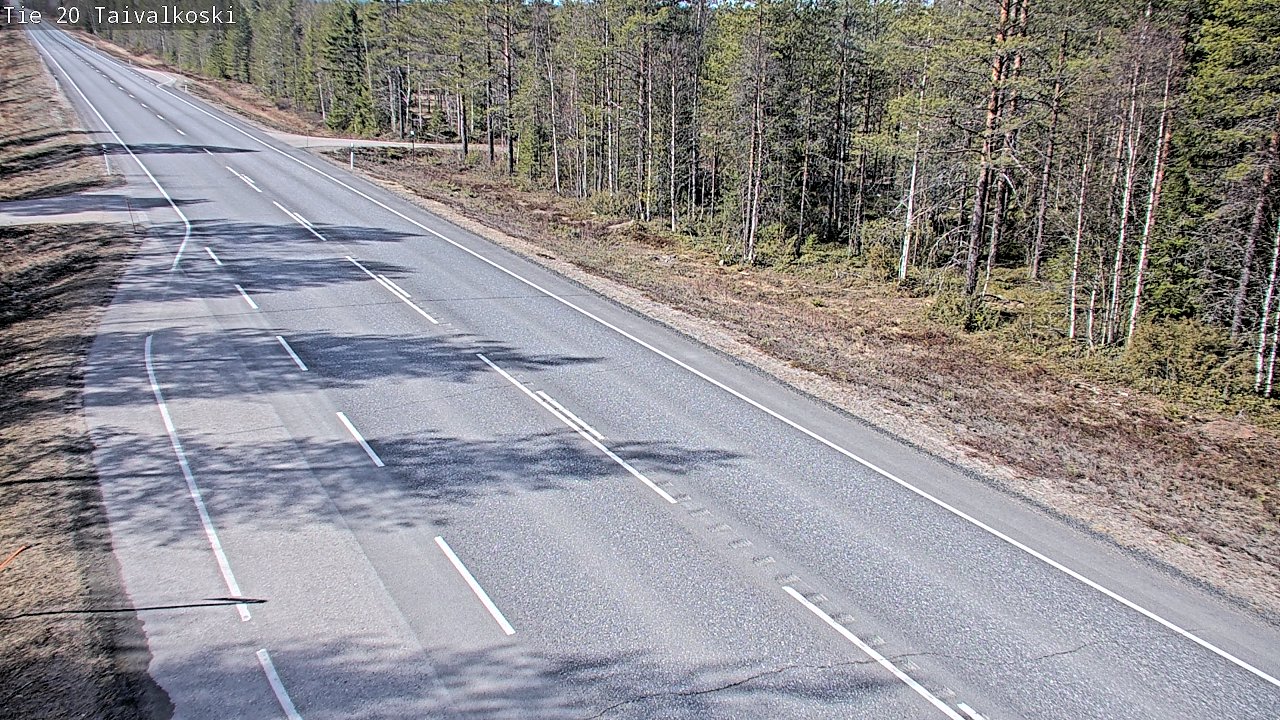 Weather Camera Image Road 20 Taivalkoski, Taivalkoski, Pohjois-Pohjanmaa