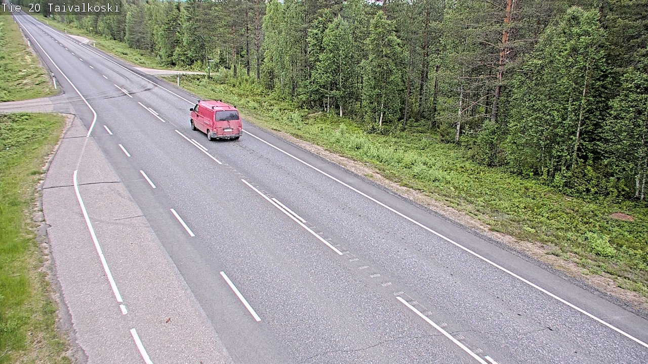 Weather Camera Image Väg 20 Taivalkoski, Taivalkoski, Pohjois-Pohjanmaa