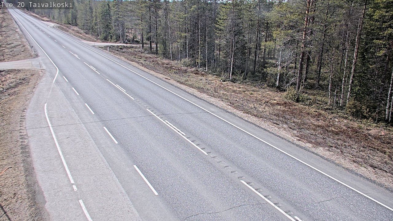 Weather Camera Image Road 20 Taivalkoski, Taivalkoski, Pohjois-Pohjanmaa