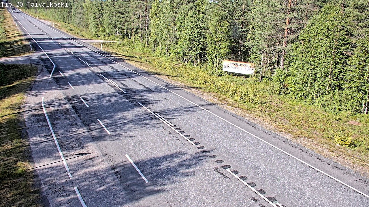 Weather Camera Image Road 20 Taivalkoski, Taivalkoski, Pohjois-Pohjanmaa