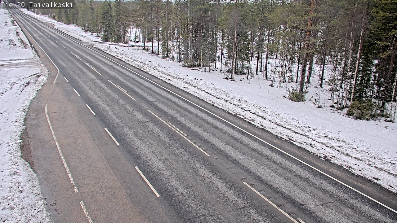 Weather Camera Image Väg 20 Taivalkoski, Taivalkoski, Pohjois-Pohjanmaa