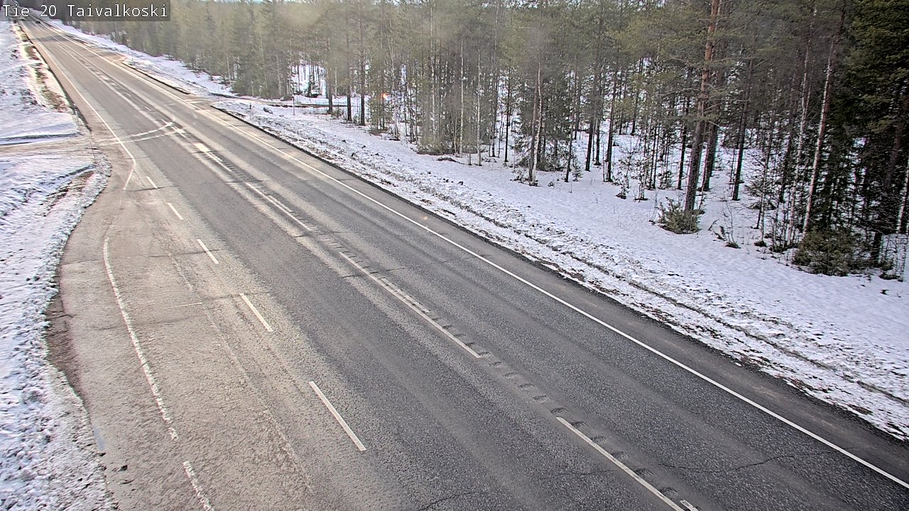 Weather Camera Image Väg 20 Taivalkoski, Taivalkoski, Pohjois-Pohjanmaa