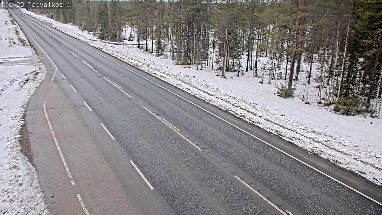 Weather Camera Image Väg 20 Taivalkoski, Taivalkoski, Pohjois-Pohjanmaa