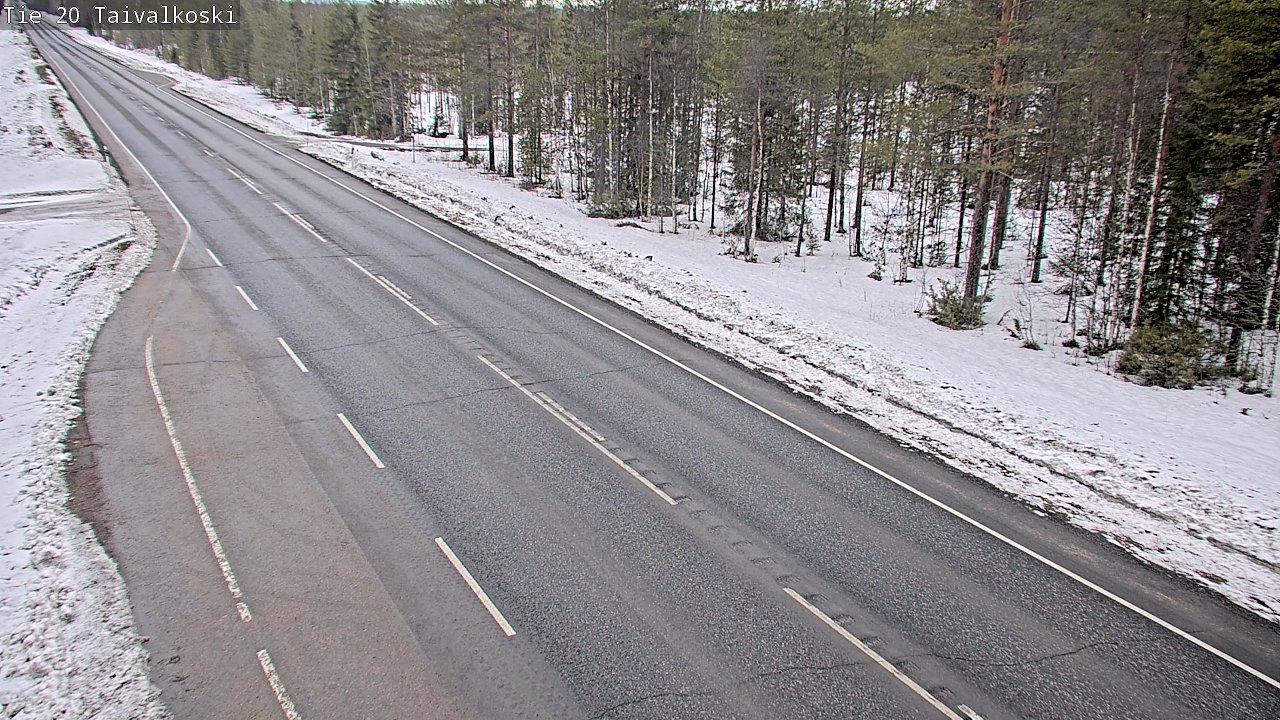 Weather Camera Image Väg 20 Taivalkoski, Taivalkoski, Pohjois-Pohjanmaa