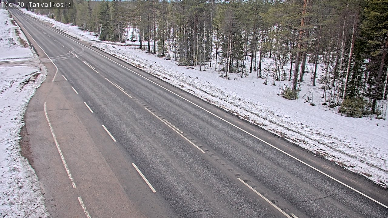 Weather Camera Image Väg 20 Taivalkoski, Taivalkoski, Pohjois-Pohjanmaa