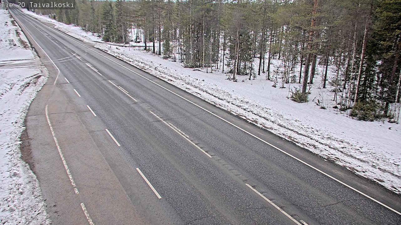 Weather Camera Image Väg 20 Taivalkoski, Taivalkoski, Pohjois-Pohjanmaa