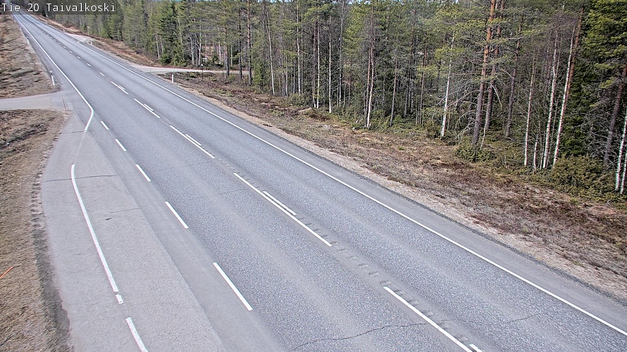 Weather Camera Image Road 20 Taivalkoski, Taivalkoski, Pohjois-Pohjanmaa