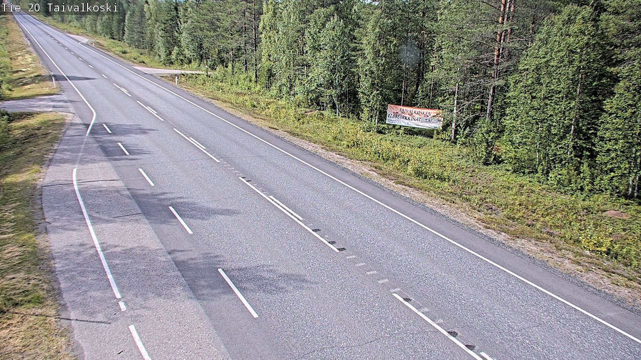 Weather Camera Image Road 20 Taivalkoski, Taivalkoski, Pohjois-Pohjanmaa