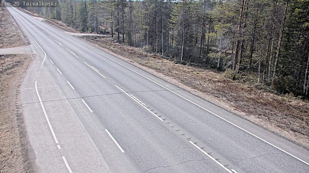 Weather Camera Image Road 20 Taivalkoski, Taivalkoski, Pohjois-Pohjanmaa