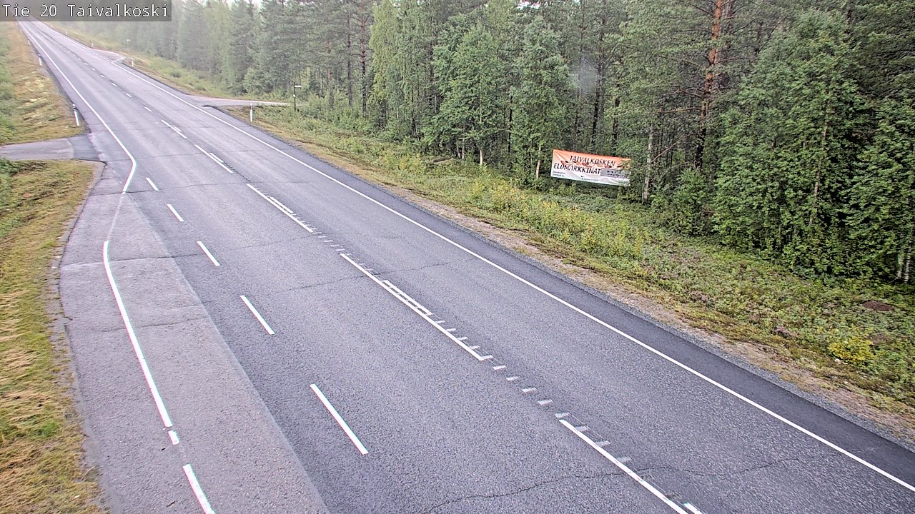 Weather Camera Image Road 20 Taivalkoski, Taivalkoski, Pohjois-Pohjanmaa