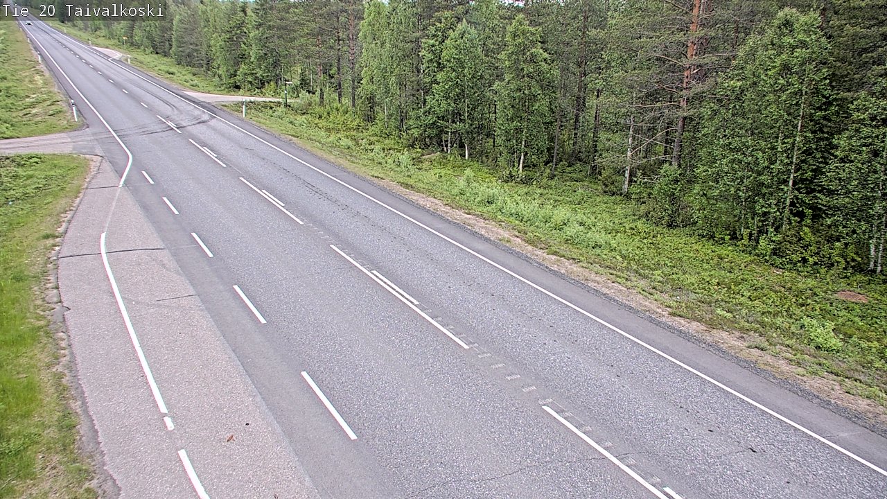 Weather Camera Image Road 20 Taivalkoski, Taivalkoski, Pohjois-Pohjanmaa