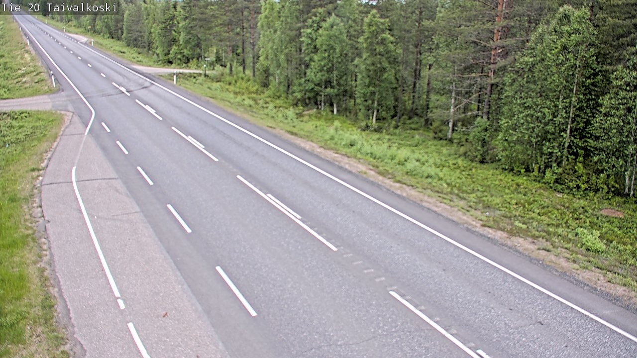Weather Camera Image Väg 20 Taivalkoski, Taivalkoski, Pohjois-Pohjanmaa