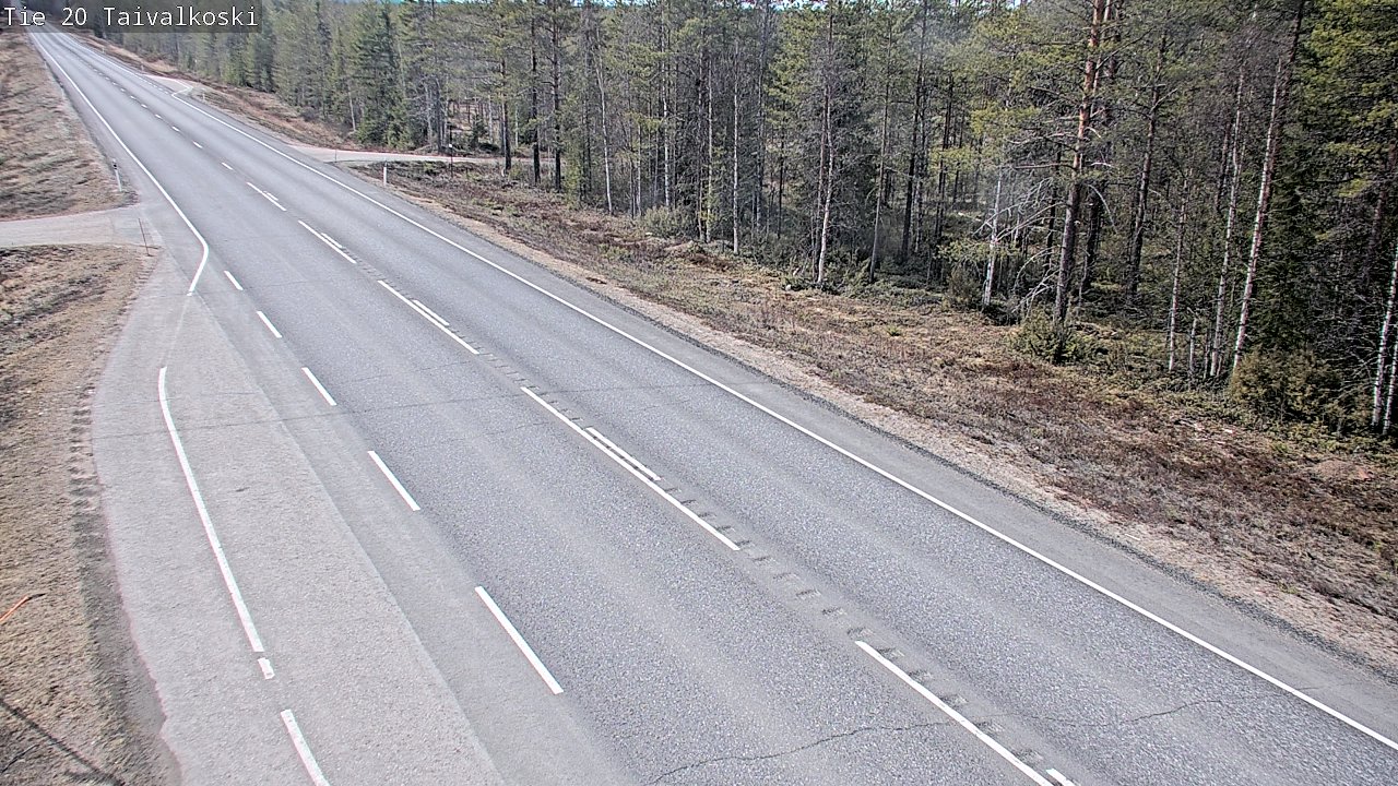 Weather Camera Image Road 20 Taivalkoski, Taivalkoski, Pohjois-Pohjanmaa