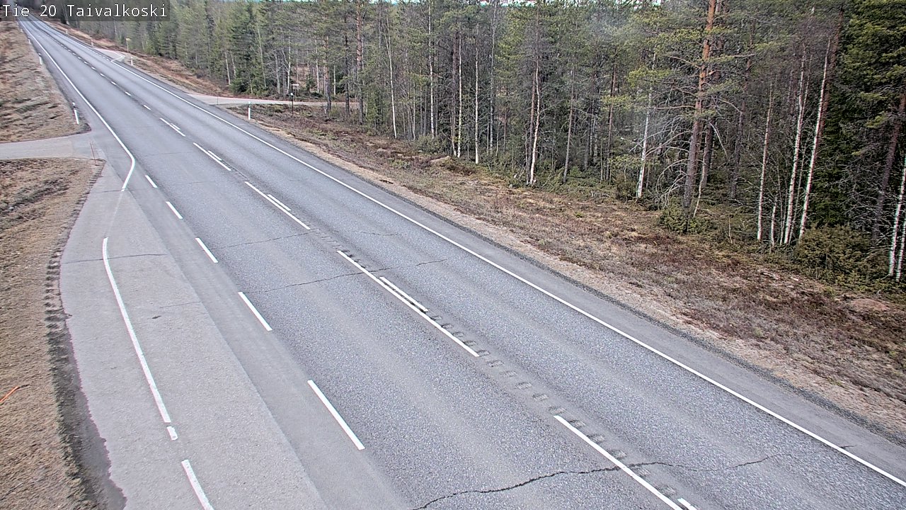 Weather Camera Image Road 20 Taivalkoski, Taivalkoski, Pohjois-Pohjanmaa
