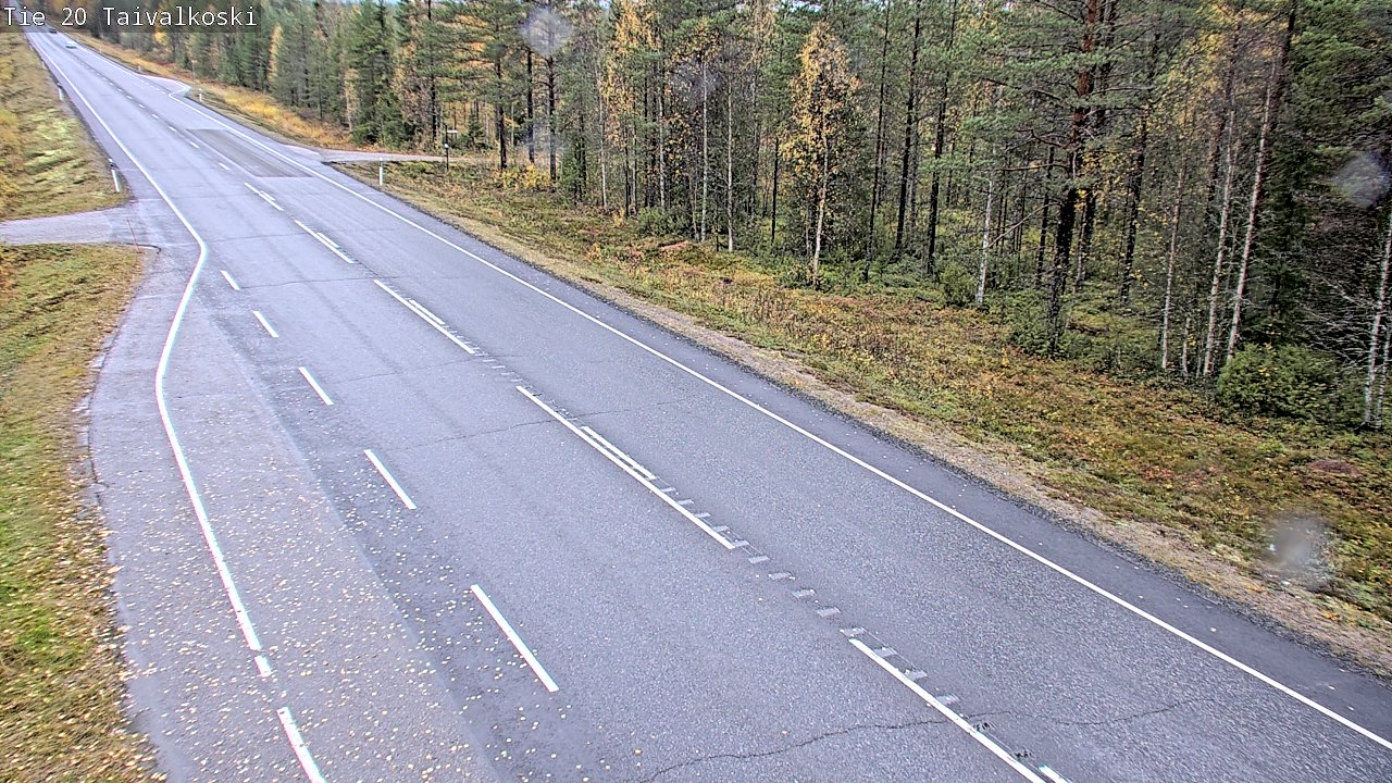 Weather Camera Image Väg 20 Taivalkoski, Taivalkoski, Pohjois-Pohjanmaa
