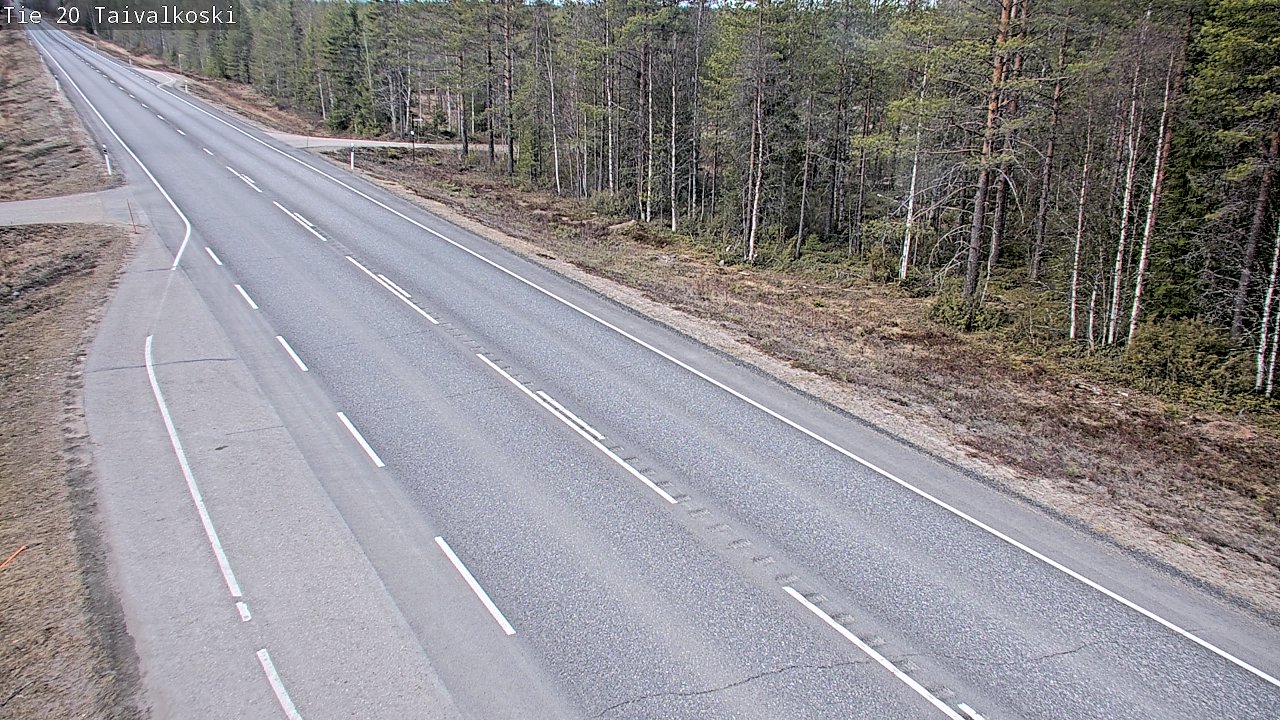 Weather Camera Image Road 20 Taivalkoski, Taivalkoski, Pohjois-Pohjanmaa