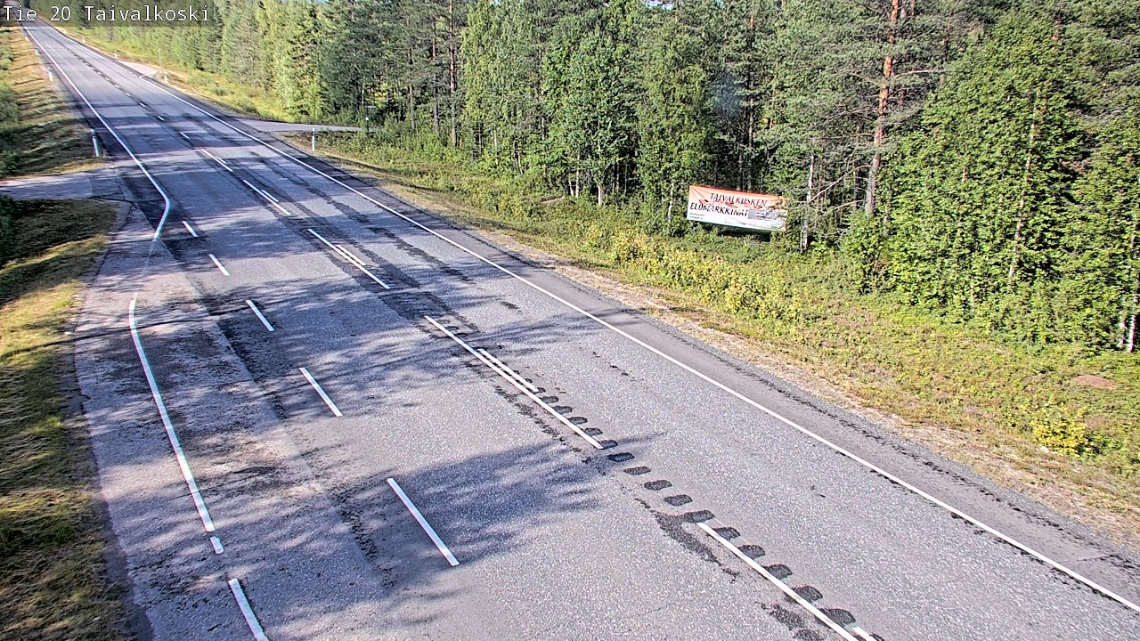 Weather Camera Image Road 20 Taivalkoski, Taivalkoski, Pohjois-Pohjanmaa