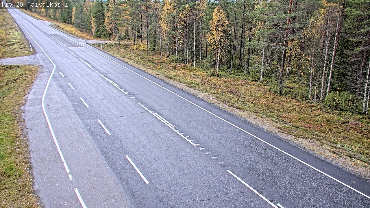 Weather Camera Image Road 20 Taivalkoski, Taivalkoski, Pohjois-Pohjanmaa
