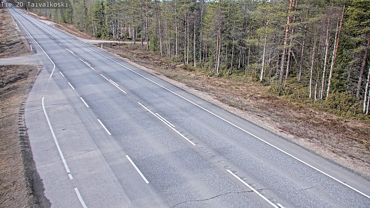Weather Camera Image Road 20 Taivalkoski, Taivalkoski, Pohjois-Pohjanmaa
