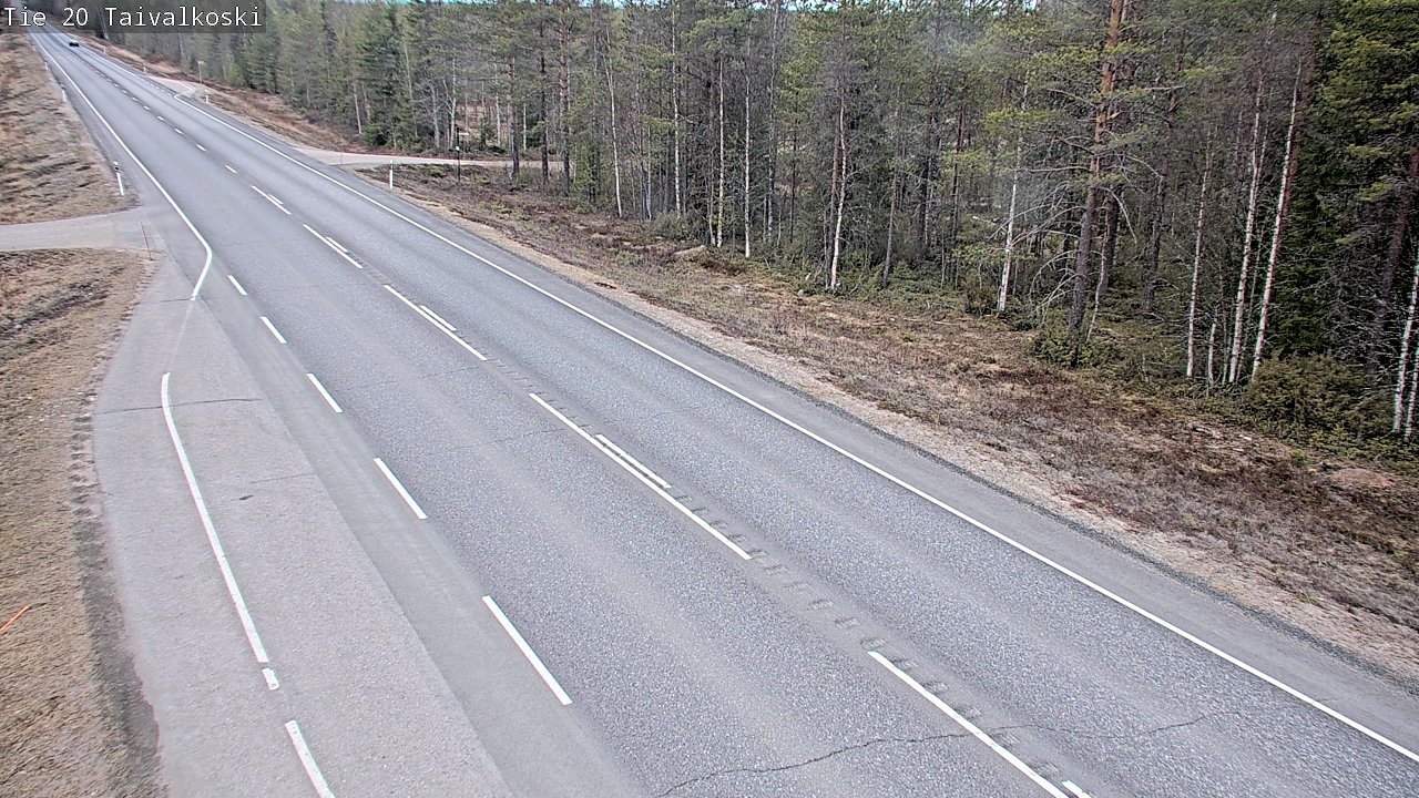 Weather Camera Image Väg 20 Taivalkoski, Taivalkoski, Pohjois-Pohjanmaa