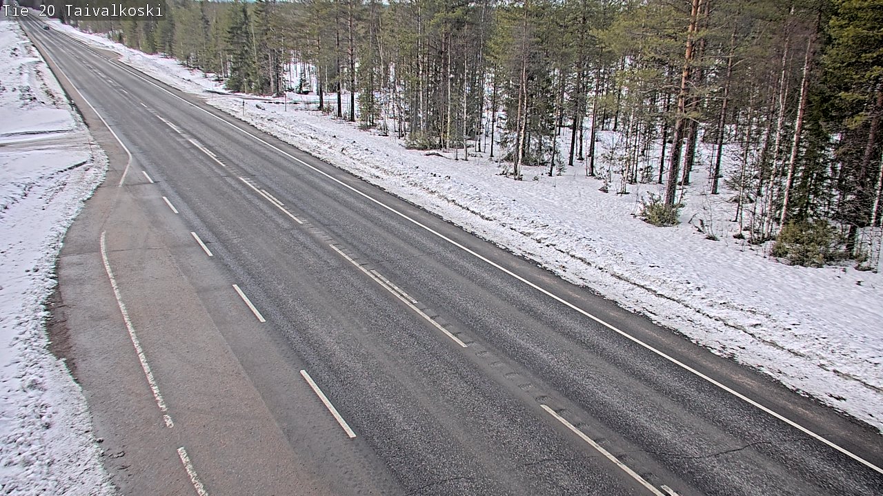 Weather Camera Image Väg 20 Taivalkoski, Taivalkoski, Pohjois-Pohjanmaa