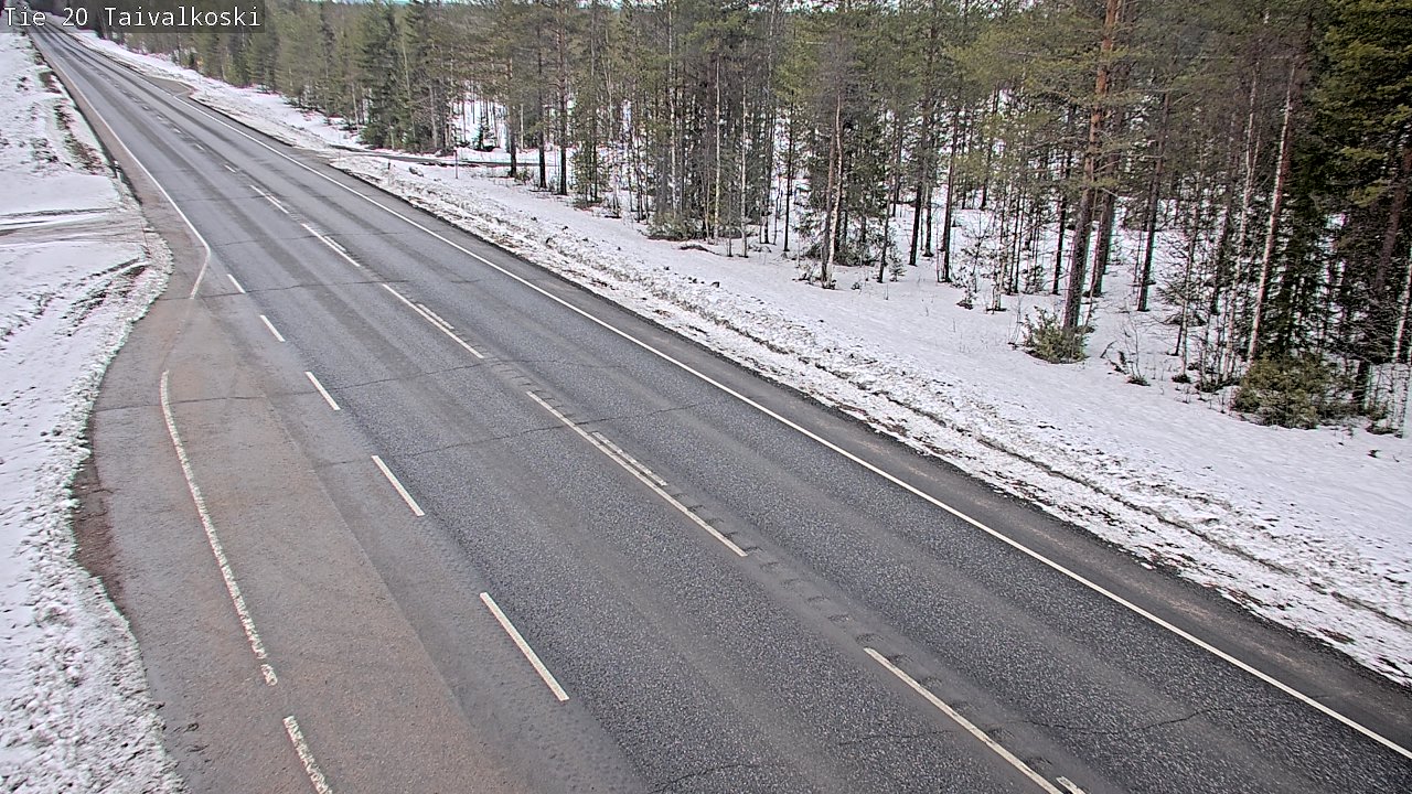 Weather Camera Image Väg 20 Taivalkoski, Taivalkoski, Pohjois-Pohjanmaa