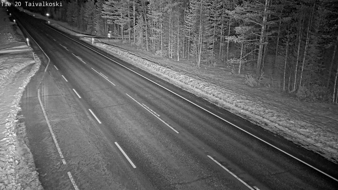 Weather Camera Image Väg 20 Taivalkoski, Taivalkoski, Pohjois-Pohjanmaa