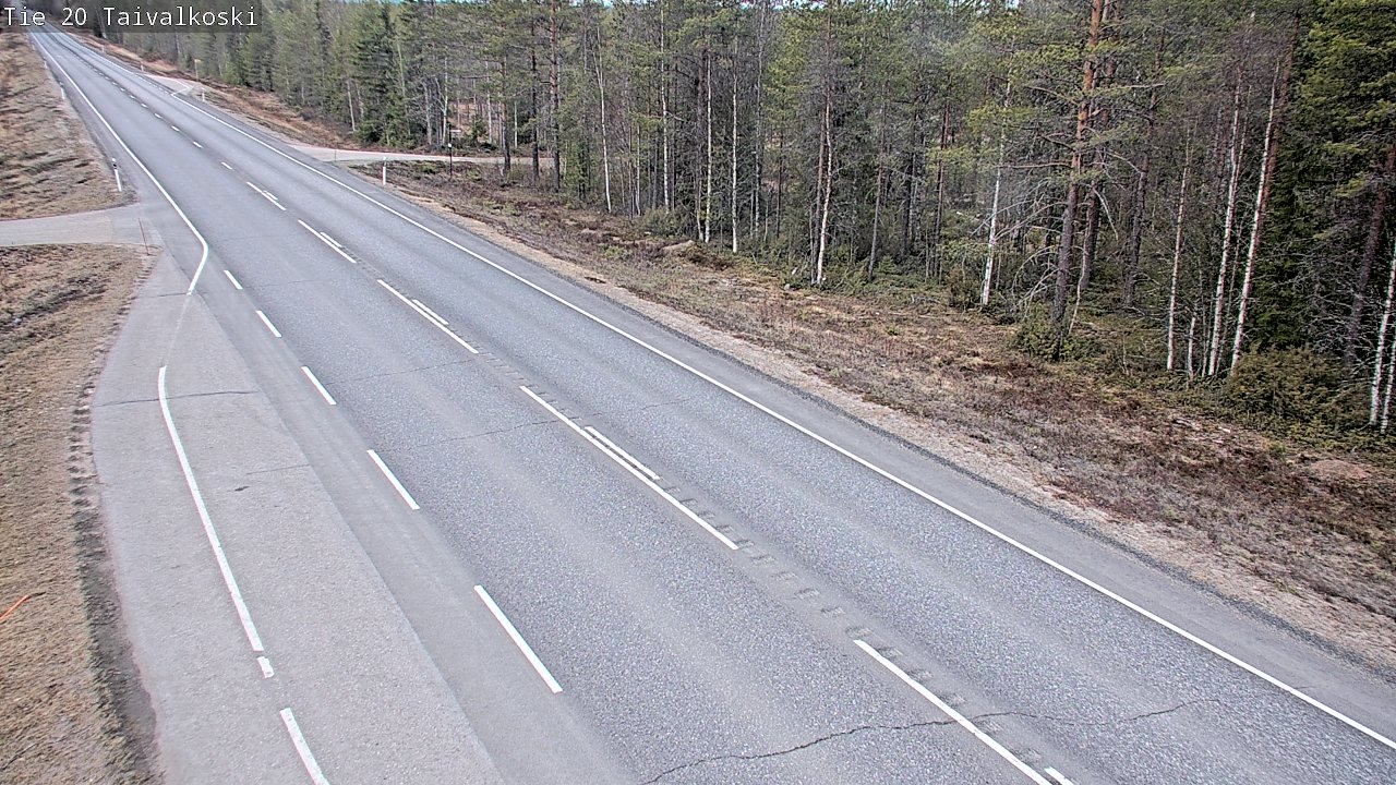 Weather Camera Image Väg 20 Taivalkoski, Taivalkoski, Pohjois-Pohjanmaa