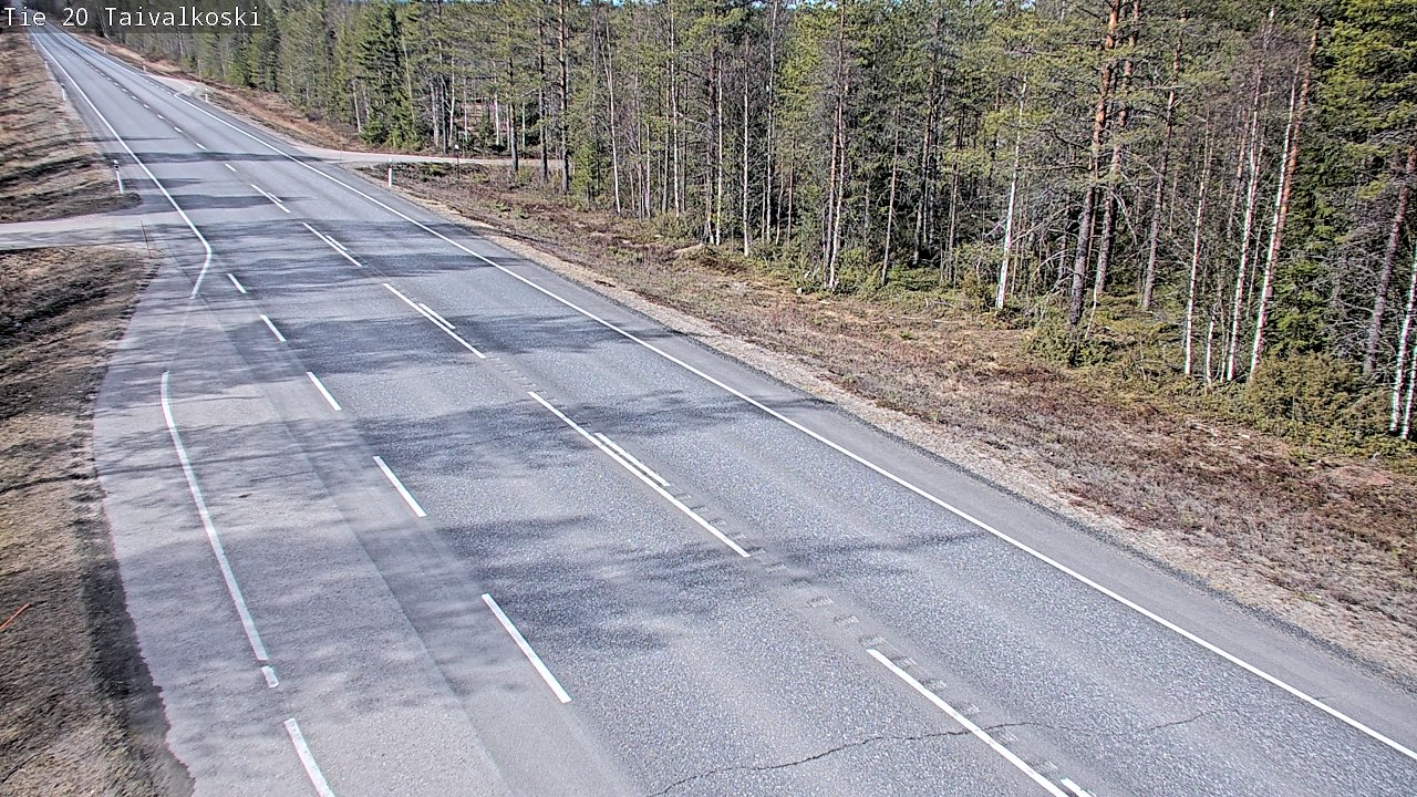 Weather Camera Image Road 20 Taivalkoski, Taivalkoski, Pohjois-Pohjanmaa