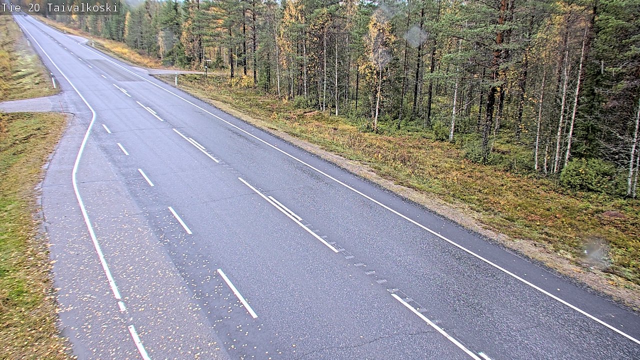 Weather Camera Image Väg 20 Taivalkoski, Taivalkoski, Pohjois-Pohjanmaa