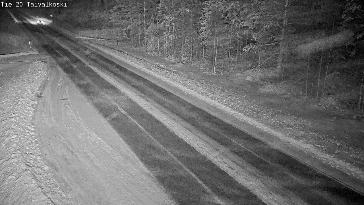Weather Camera Image Väg 20 Taivalkoski, Taivalkoski, Pohjois-Pohjanmaa