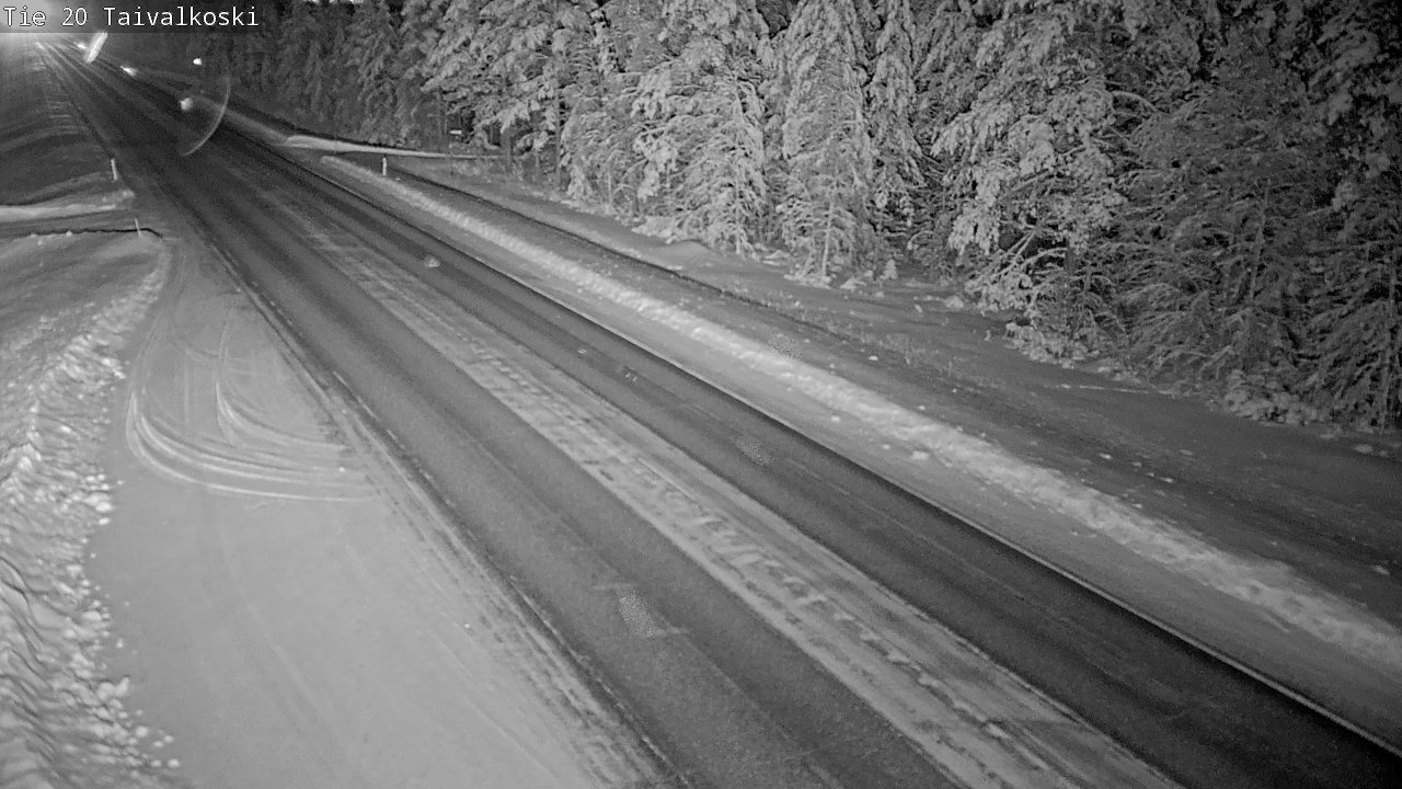 Weather Camera Image Väg 20 Taivalkoski, Taivalkoski, Pohjois-Pohjanmaa
