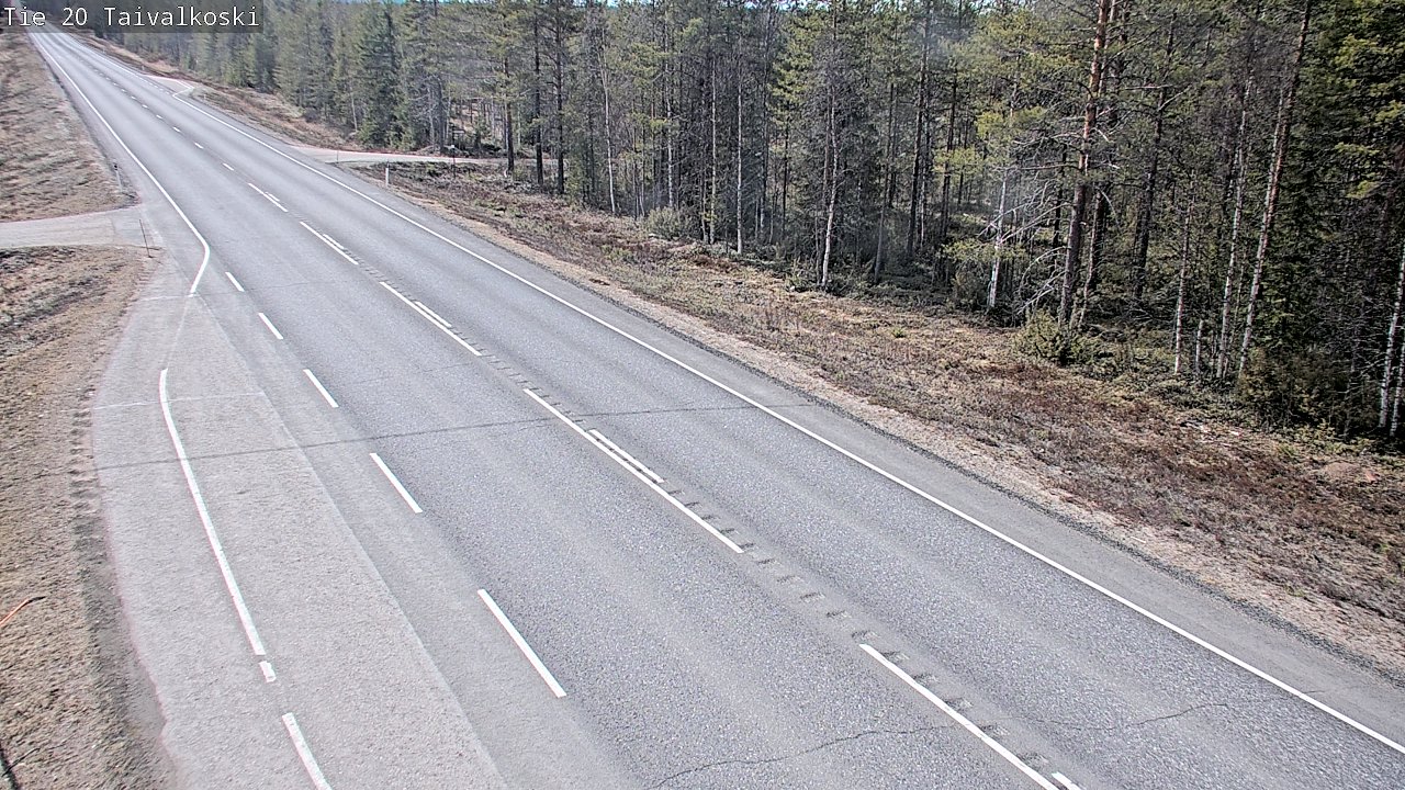 Weather Camera Image Road 20 Taivalkoski, Taivalkoski, Pohjois-Pohjanmaa