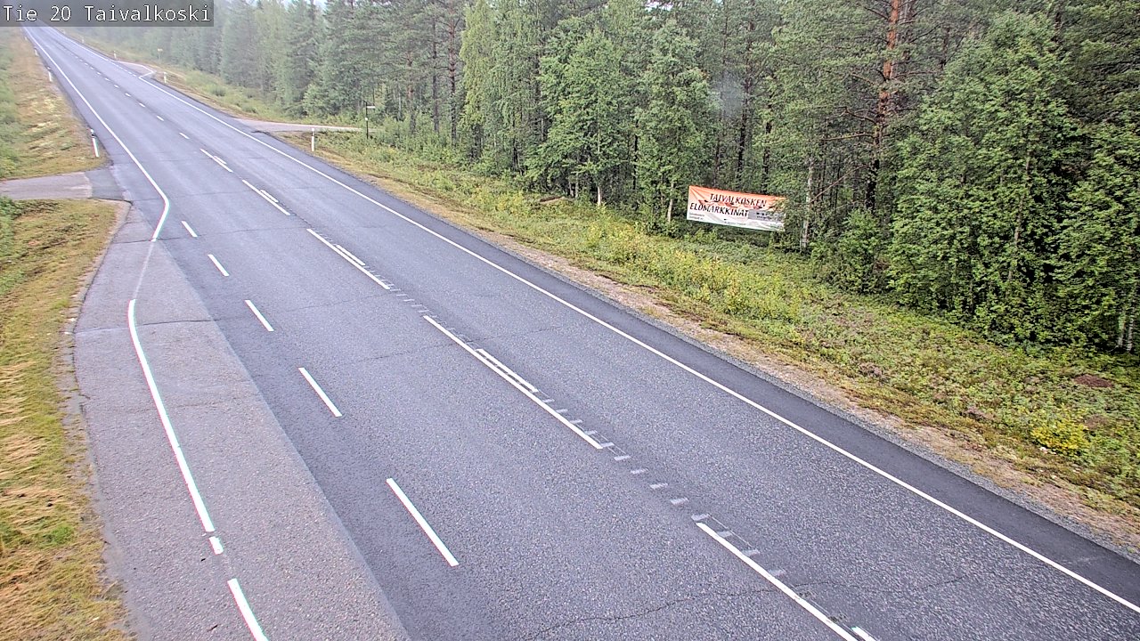 Weather Camera Image Road 20 Taivalkoski, Taivalkoski, Pohjois-Pohjanmaa