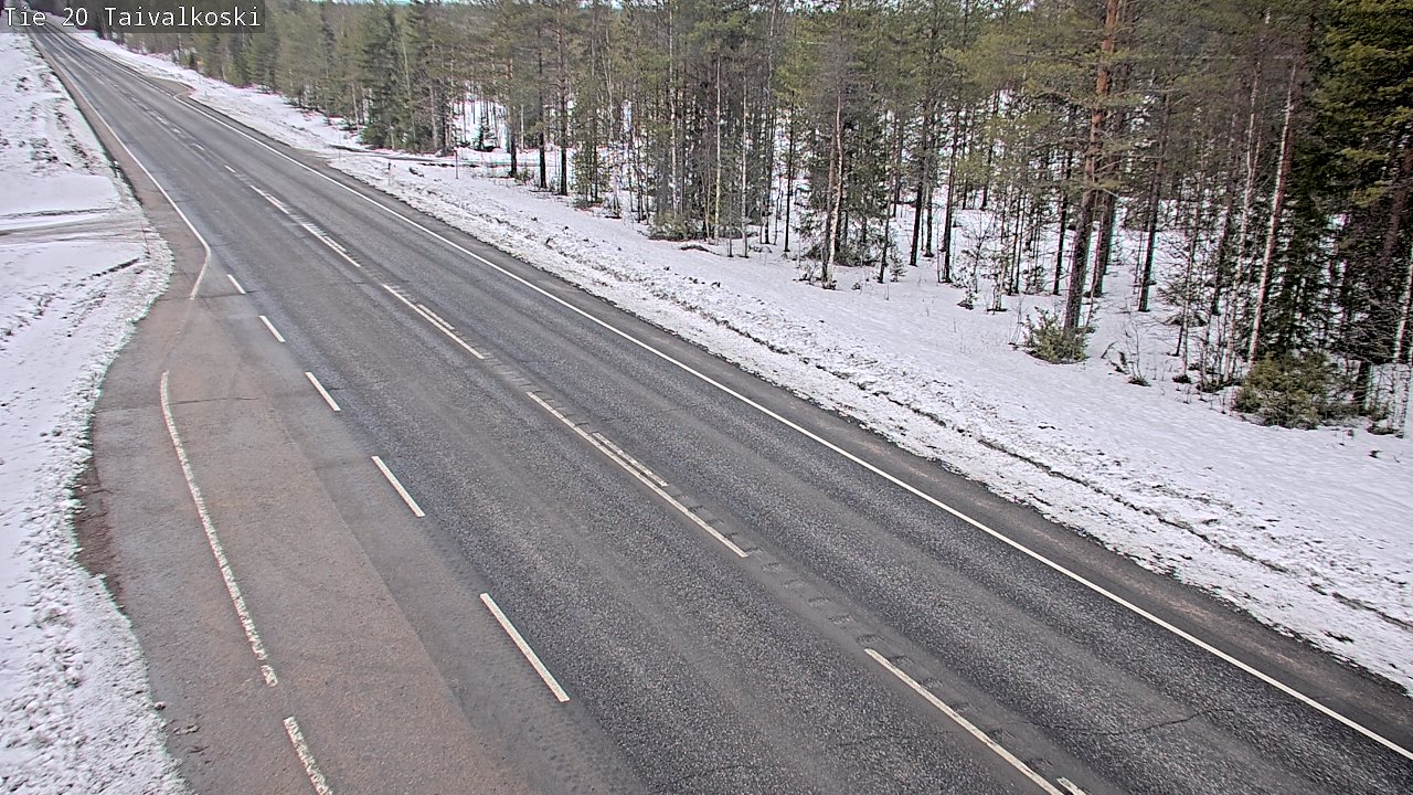 Weather Camera Image Väg 20 Taivalkoski, Taivalkoski, Pohjois-Pohjanmaa