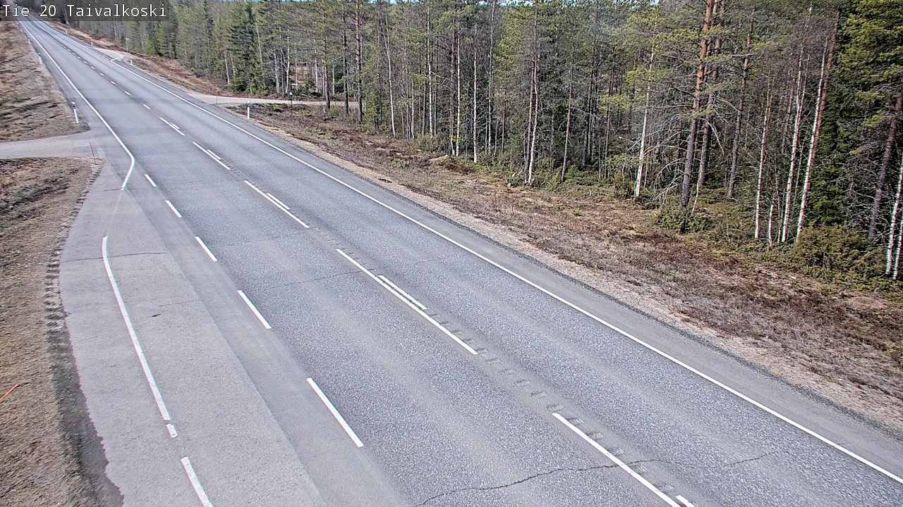 Weather Camera Image Road 20 Taivalkoski, Taivalkoski, Pohjois-Pohjanmaa