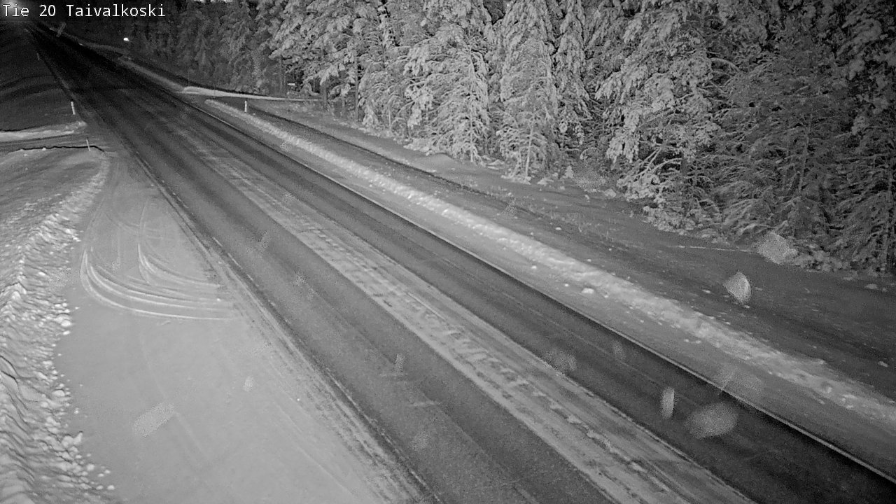 Weather Camera Image Väg 20 Taivalkoski, Taivalkoski, Pohjois-Pohjanmaa