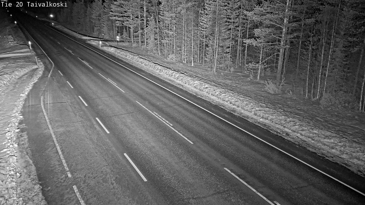 Weather Camera Image Väg 20 Taivalkoski, Taivalkoski, Pohjois-Pohjanmaa